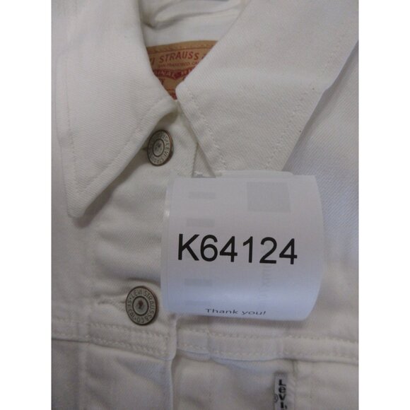 Levis Trucker XL Denim Moto Button Down White Tab Flap Pockets * - Picture 15 of 15